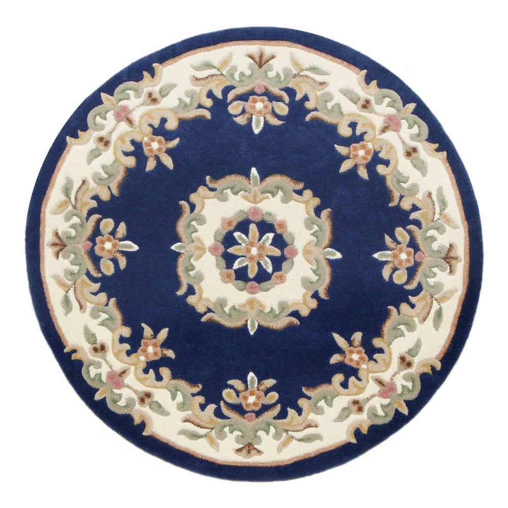 Royal Aubusson Circular rugs in Blue